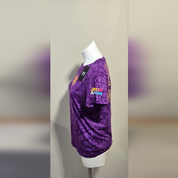 NWT UA UNDER ARMOUR Black History Month Liberation Short Sleeve Purple T-Shirt - Picture 3 of 7